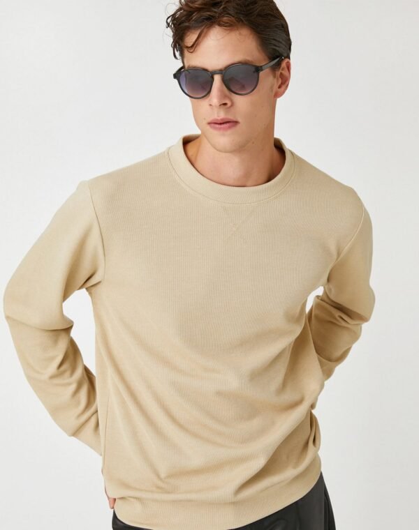 Koton Sweatshirt - Beige - Regular Fit