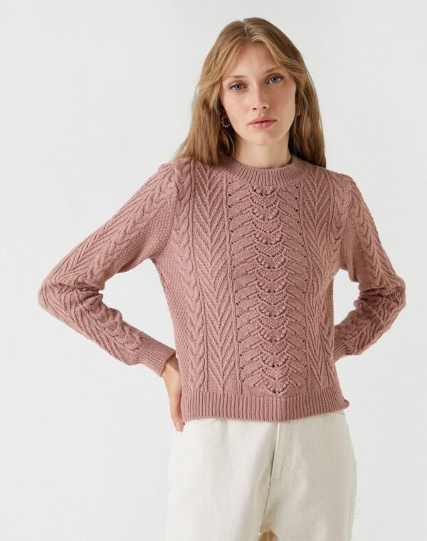 Knitted Detailed Sweater - Image 3